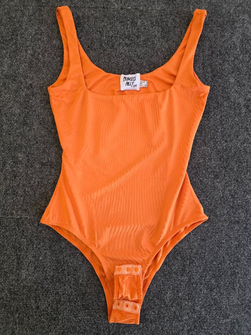 Princess Polly Orange Tank Bodysuit US 4